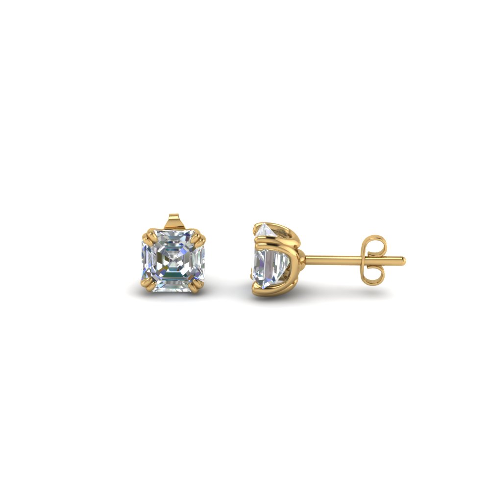 1 Ct. Asscher Diamond Earring